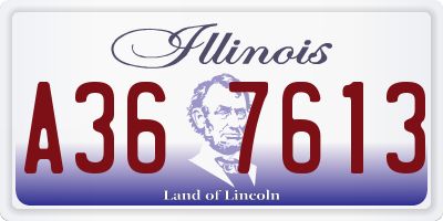 IL license plate A367613