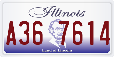 IL license plate A367614