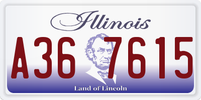 IL license plate A367615