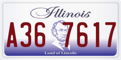 IL license plate A367617