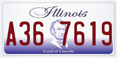 IL license plate A367619