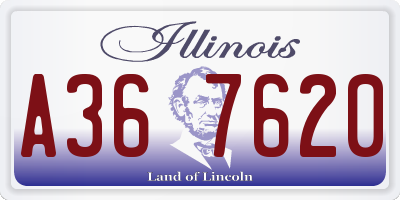 IL license plate A367620