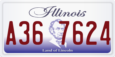 IL license plate A367624