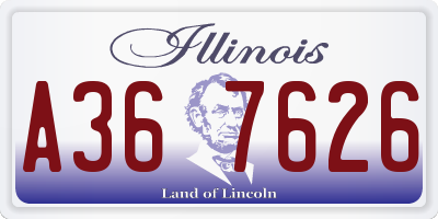IL license plate A367626