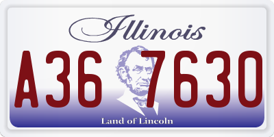 IL license plate A367630