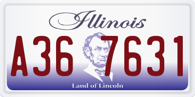 IL license plate A367631