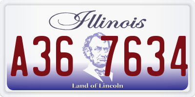 IL license plate A367634