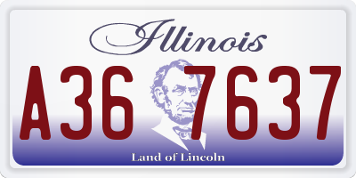 IL license plate A367637