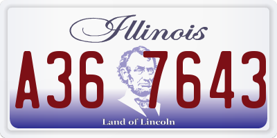 IL license plate A367643