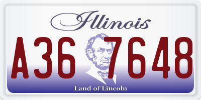 IL license plate A367648