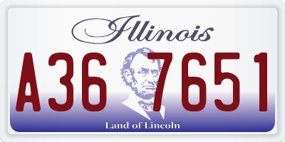 IL license plate A367651
