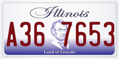 IL license plate A367653
