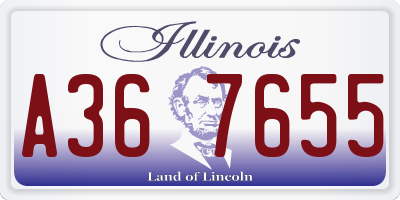 IL license plate A367655