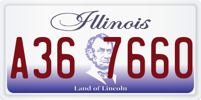 IL license plate A367660