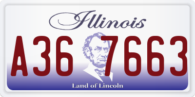 IL license plate A367663
