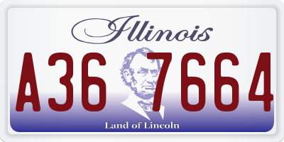 IL license plate A367664
