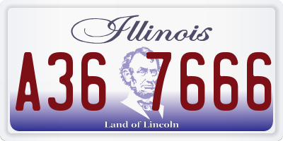 IL license plate A367666