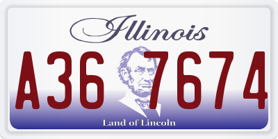 IL license plate A367674