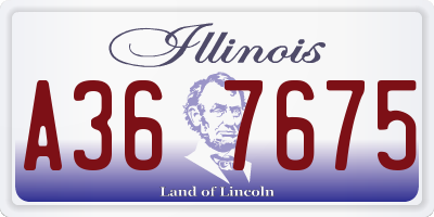 IL license plate A367675