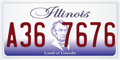 IL license plate A367676