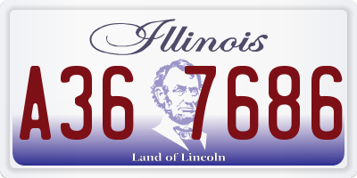IL license plate A367686
