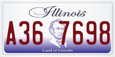 IL license plate A367698