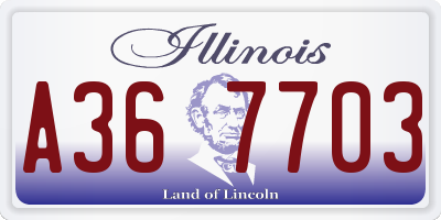 IL license plate A367703