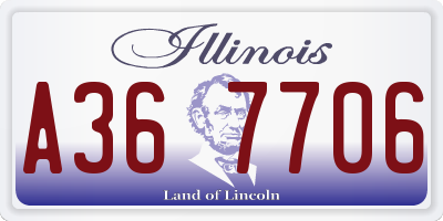 IL license plate A367706