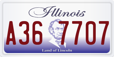 IL license plate A367707