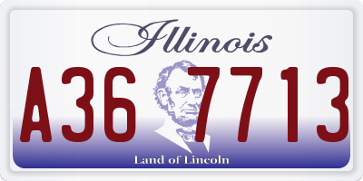 IL license plate A367713