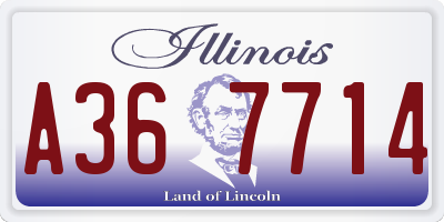 IL license plate A367714