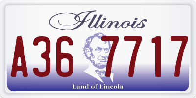 IL license plate A367717