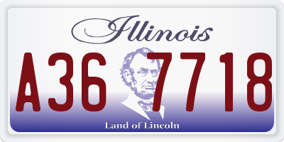 IL license plate A367718