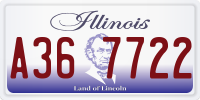 IL license plate A367722