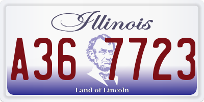 IL license plate A367723