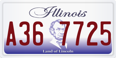 IL license plate A367725