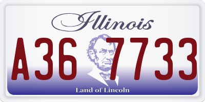 IL license plate A367733