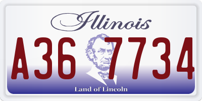 IL license plate A367734