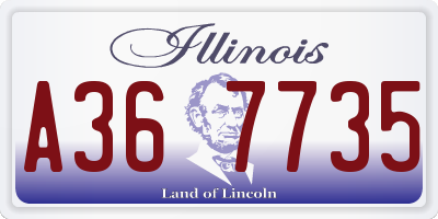 IL license plate A367735