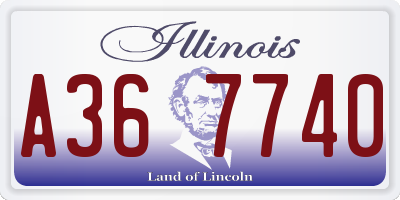 IL license plate A367740