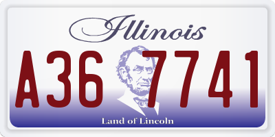 IL license plate A367741