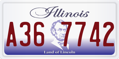 IL license plate A367742