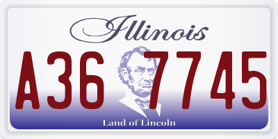 IL license plate A367745