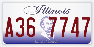 IL license plate A367747