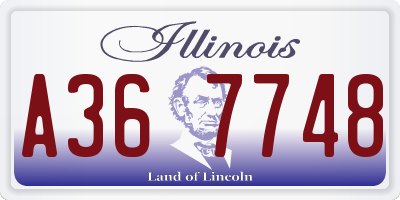IL license plate A367748