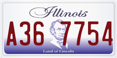 IL license plate A367754