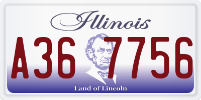 IL license plate A367756