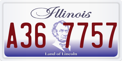 IL license plate A367757