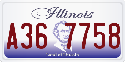 IL license plate A367758