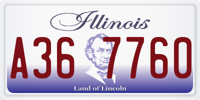 IL license plate A367760